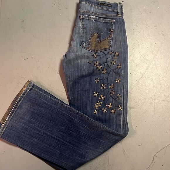 Custom Citizens of Humanity Heart Graffiti Dita Bootcut Jeans - Picture 5 of 12